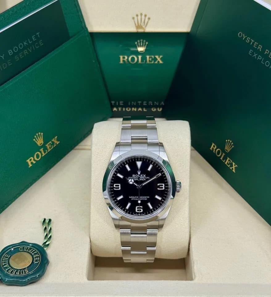 Rolex Explorer Explorer 36 Black Arabic 124270 luxury watch